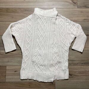 prAna Delaney Duster Chunky Cable Knit Cardigan Sweater Size XL Cream